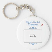 Custom Photo! Worlds Greatest Chiweenie Keychain