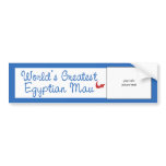 Custom Photo! Worlds Greatest Egyptian Mau Bumper Sticker