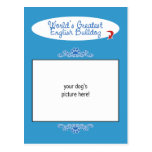 Custom Photo! Worlds Greatest English Bulldog Postcards