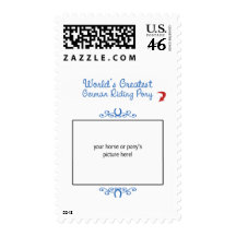Custom Photo! Worlds Greatest German Riding Pony Postage