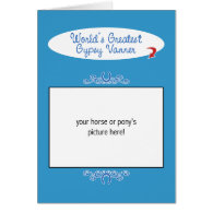 Custom Photo! Worlds Greatest Gypsy Vanner Greeting Card