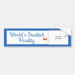 Custom Photo! Worlds Greatest Husky Bumper Sticker