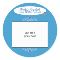 Custom Photo! Worlds Greatest Irish Water Spaniel stickers