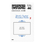 Custom Photo! Worlds Greatest Miniature Poodle Stamps