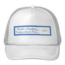 Custom Photo! Worlds Greatest Newfoundland Pony Trucker Hat