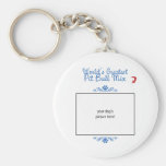 Custom Photo! Worlds Greatest Pit Bull Mix Keychain