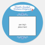 Custom Photo! Worlds Greatest Rhodesian Ridgeback Round Stickers