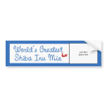 Custom Photo! Worlds Greatest Shiba Inu Mix Bumper Stickers