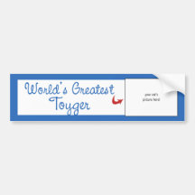 Custom Photo! Worlds Greatest Toyger Bumper Sticker