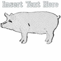 Custom Pig Embroidered Shirt