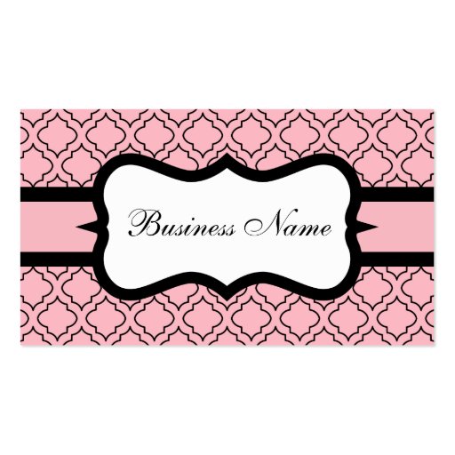 Custom Pink Business Cards (front side)