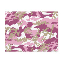 Custom Postcards on Custom Pink Camo Postcard