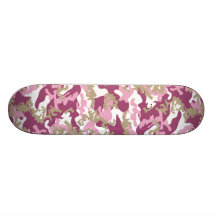 Custom Pink Camo Skateboard