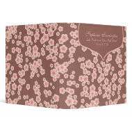 Custom pink cherry blossom graduation memory book binder