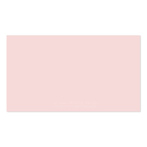 Custom Pink Flourish Wedding Gift Registry Cards Business Cards (back side)