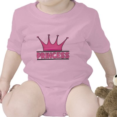 Custom Pink Princess Baby Bodysuit
