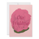 Custom Pink Rose Wedding Invitations invitation