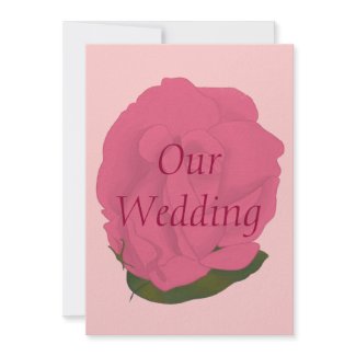 Custom Pink Rose Wedding Invitations invitation