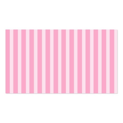 Custom Pink Striped Business Card Template (back side)