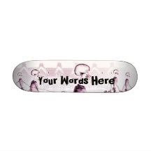 Custom Pink X-Ray Skeletons Afternoon Stroll Skate Board Decks