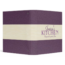 Custom Plum Filigree Recipe Binder