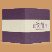 Custom Plum Filigree Recipe Binder binders