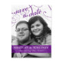 Custom Plum & Pewter Save the Date Postcard