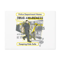 Custom Police Drug Awareness postcards