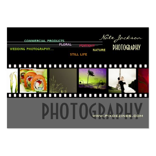 Custom Portfolio business cards photos template (front side)