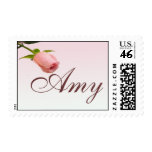 Custom Postage with single rosebud