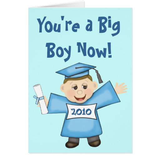 Custom Preschool / Kindergarten Boy Graduation Card | Zazzle