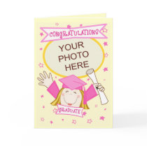 Custom Preschool / Kindergarten Girl Graduation cards