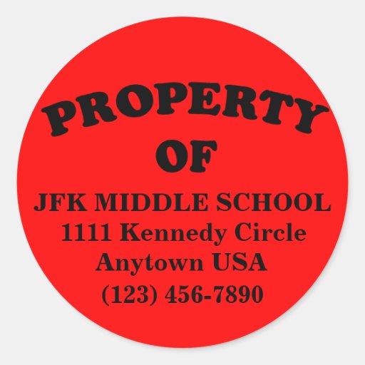 Custom Property Of Stickers | Zazzle