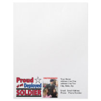 Custom Proud of My Deployed Soldier Letterhead