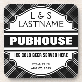 Custom Pubhouse Home Bar Beer Sign Beverage Coaster