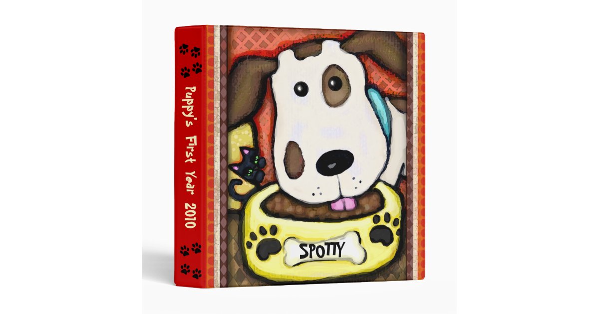Custom Puppy Dog Photo Binder Scrapbook Zazzle