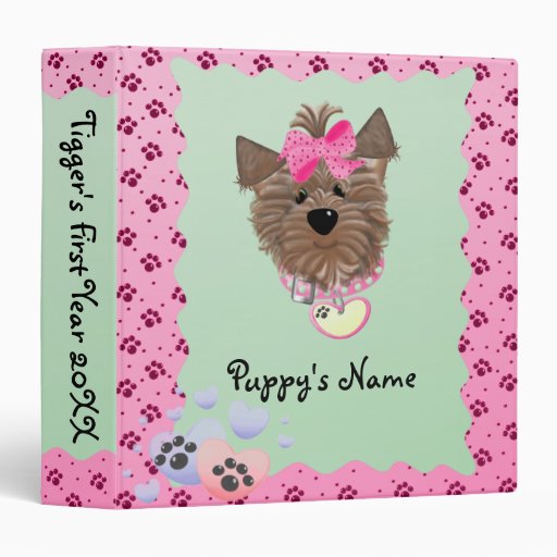 Custom Puppy Dog Photo Binder Scrapbook Zazzle