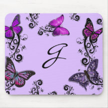 Custom Purple Butterflies Mousepad