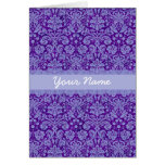 Custom Purple Damask Cards