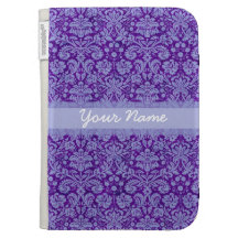 Custom Purple Damask Cases For Kindle