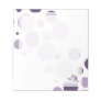 Custom Purple Dots Monogram Notepad
