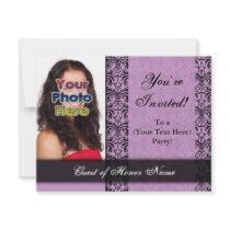 Custom Purple Pretty Party Invitation