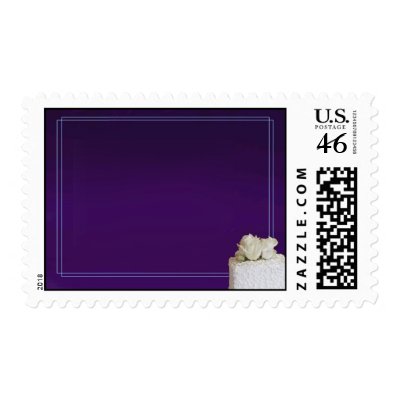 Custom Purple Wedding Cake postage