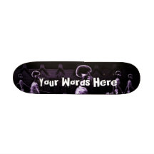 Custom Purple X-Ray Skeletons Midnight Stroll Custom Skate Board
