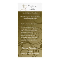 Custom Rack Card, Chocolate Swirl Design, Printing
