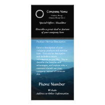 Custom Rack Card, Classic Black Design, Print Your