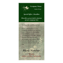 Custom Rack Card, Green Design (Spa, Health, Hair rack cards by cutencomfy Custom Rack Card, Green Design (Spa, Health, Hair rack cards