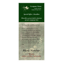 Custom Rack Card, Green Design (Spa, Health, Hair rack cards by cutencomfy Custom Rack Card, Green Design (Spa, Health, Hair rack cards