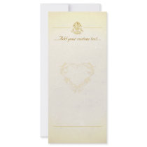 Custom Rack Card in Vintage Parchment Paper Style