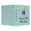 Custom Recipe Book, Grandma's Blue Ribbon binders